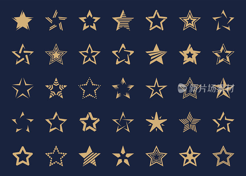 Stars icon set